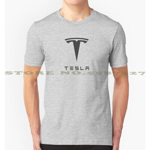 Tesla Dark Grey Fan Art Logo Black White Tshirt For Men Women Burningrabbit Elon Musk Cybertruck Cyber Truck Tesla Sentry