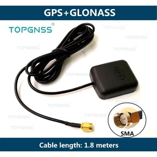 GNSS GPS GLONASS Antenna 28dB high gain SMA connector. Ceramic Patch Built - in GPS Active Antenna 1575.42MHZ