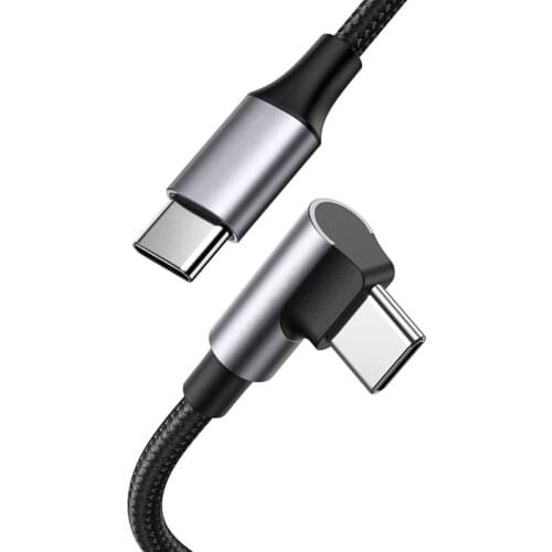 USB C to USB C Cable Right Angled 100W PD Fast Charger Type C 90 Degree Power Data Lead for iPad Samsung