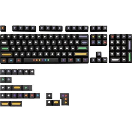 129 Keys/Set Dots Keycaps Cherry Profile PBT Keycaps for MX Switch Mechanical Keyboard Dye Sublimation Key Cap Iso Keys
