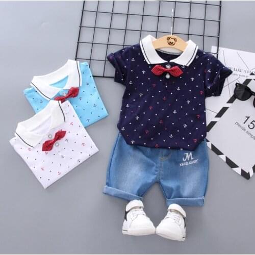 2020 Summer New Clothing Sets Boy Cotton Casual Childrens Wear Baby Boys T-shirt+ Shorts Pants 2 Pcs Clothes Sets 0-4 YEARS