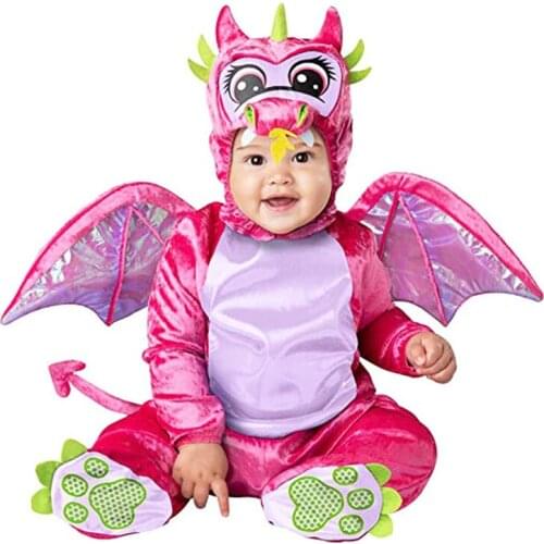 2021 Halloween Costume Jumpsuit Cute Animal Monkey Polar Bear Cosplay Boy Jumpsuit Pig Girl Model Baby Cosplay Set Cute