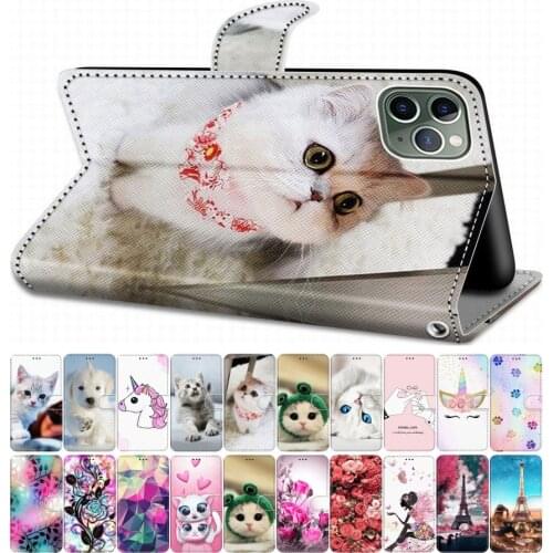 For Case Xiaomi Play Redmi 3 3S Y2 S2 Redmi Go Flip Leather Book Cover Phone Case Coque Tiger Wolf Lion Cat Dog Tower DP08F