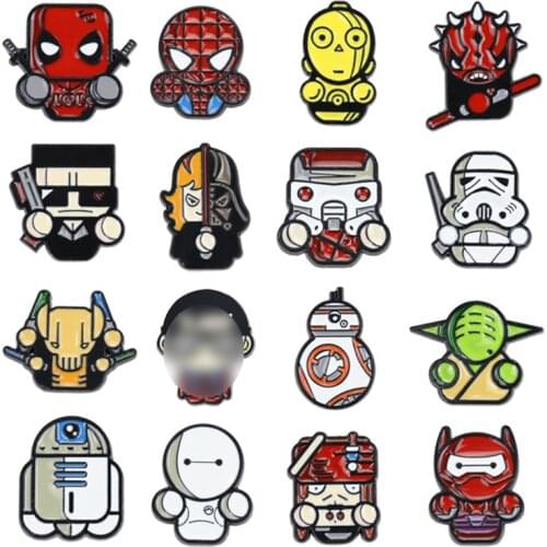 LT1070 Star wars Enamel Pin Movie Brooches Bag Lapel Pin Cartoon Holiday Badge backpacks Decoration Jewelry Gift Accessories