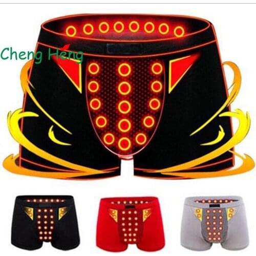 CHENG HENG Male Underwear Mens Sexy Magnetic Therapy Boxer Shorts Health Care Underwear Breathable Casual Boxer Men Panties