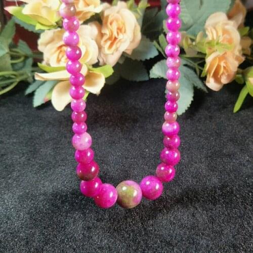 Wholesale Chinese Red Green Jade Beads Tower type Necklace Jewelry Fine Jewelry Lucky Charms Beads Necklace Christmas Gift