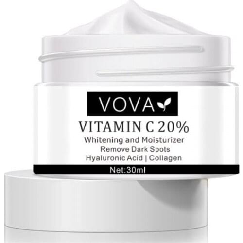 Vitamin C 20% Whitening Face Cream Remove Dark Spots Repair Face Gel Fade Freckles Removal Melanin Brighten Skin Care 30ml