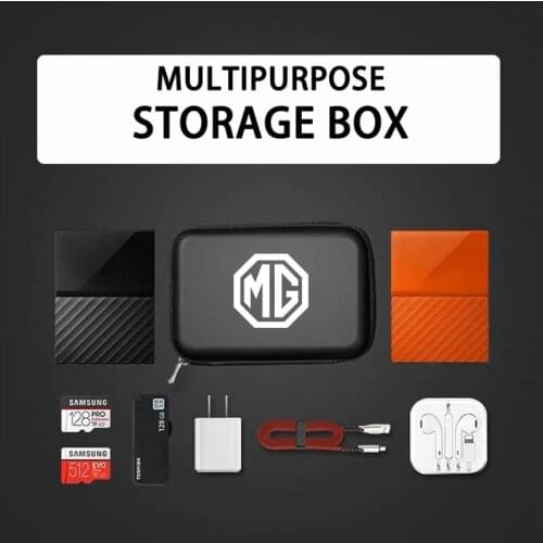 Car logo Portable Storage Box 3C digital Driving License ID Card Storage Bag For Morris Garages MG 3 5 6 7 HS ZS Hector GT