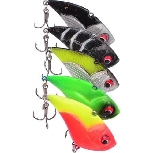 HiUm 1Pc 5Colors 13g/5cm Lures Hard Bait VIB With Lead Inside Lead Fish Sea Fishing Tackle Swivel Jig Wobbler Lure Baits