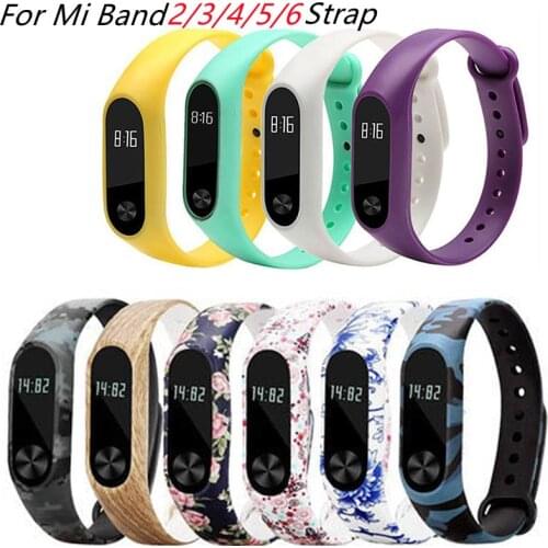 Colors Strap For Xiaomi mi band 4 5 3 2 Strap Sport watch Silicone wrist strap For Xiaomi band 3 4 6 bracelet Mi band 5 6 2 band