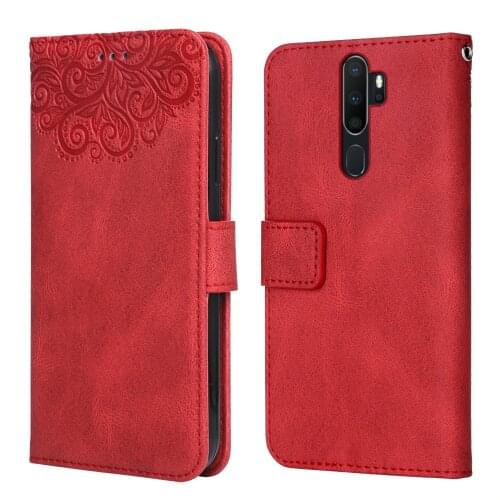Luxury Leather Case for OPPO A5 2020 Flower Embossing CPH1931 CPH1959 CPH1933 Wallet Flip Phone Case for OPPO A 5 2020 Cover