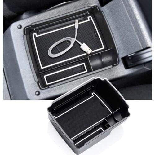 RUIYA Car Armrest Box Storage For Golf7 MK7 MK7.5 2013-2018 Central Control Container Auto Interior Organizer Accessories