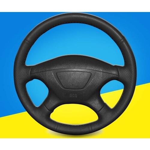 Hand-sewing Car Steering Wheel Cover for Mitsubishi Pajero Sport 2004 Montero Sport 2004 Auto Braid On The Steering Wheel Cover