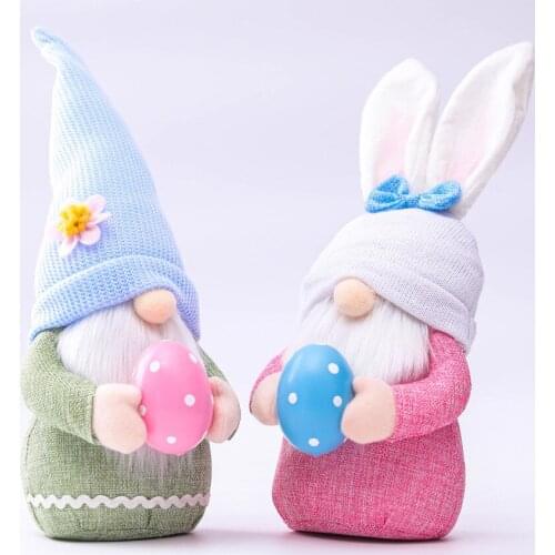 Santa Claus Rabbit 35cm Easter Eggs Christmas Gift Home Decoration Photography Porps Hotel Table Decoration