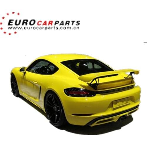 718 spoiler fit for 718 cayman 2016-2018y to Tech-style plastic rear wing double layer with install brackets