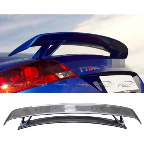 Carbon Fiber Rear Trunk Spoiler Double-Deck Wing Lip For Audi TT MK2 8J TTS Coupe 208-2014