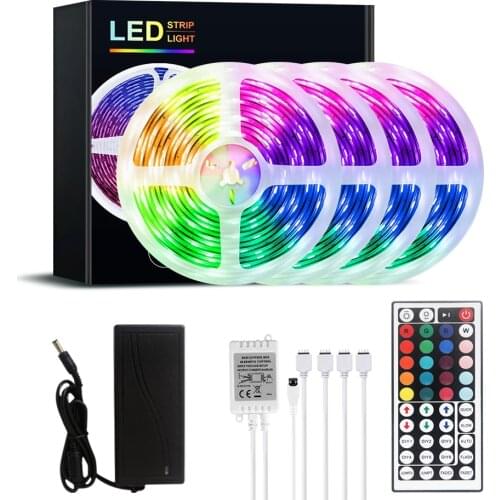 LED lamp LED Strip Light TV Background Desk Decor Lights RGB 2835 SMD Flexible Ribbon led lights strip Remote Control Adapter