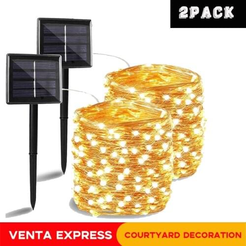 Solar Fairy Lights Outdoor Waterproof Solar String Lights 8 Lighting Modes Christmas Patio Wedding Party Tree Garde Decoration