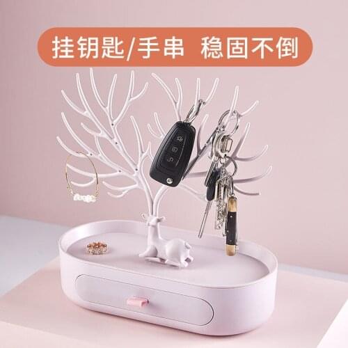 Tree Storage Drawer Cosmetic Jewelry Box Earring Necklace Ring Pendant Bracelet Jewelry Cases Display Stand Tray