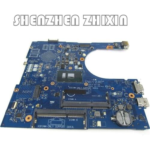 Yourui For DELL Inspiron 15 5559 5459 5759 Laptop Motherboard SR2EU I3-6100U CPU mainboard AAL15 LA-D071P CN-088XGN full test