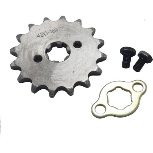 420 16T 16Tooth 17mm 20mm Engine Front Sprockets for 50cc 70cc 90cc 110cc Scooter Motorcycle Bike ATV Quad Go Kart Moped