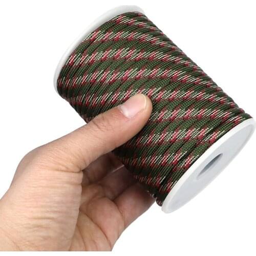 550 Paracord 7-Core 100FT(31M) 4mm Parachute Cord Outdoor Camping survival Rope equipment kit Umbrella Tent Lanyard Strap