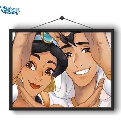 Disney 5D DIY Diamond Painting Each Princess and Prince Full Circle Diamond Embroidery Exquisite Handmade Decoration