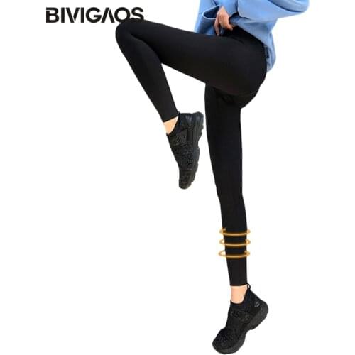 BIVIGAOS High Waist Sharkskin Sexy Workout Leggings Stretch Slim Sports Pants Women Thin Liquid Skinny Black Fitness Leggings