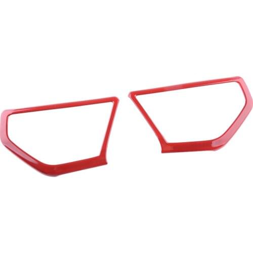 2pcs A-pillar Speaker Cover Decor Trim Bezel Glossy Decoration Frame Red ABS fit for Jeep Wrangler JL JLU 2018 2019 2020