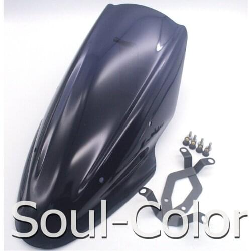 Motorcycle Black Windshield WindScreen Viser VIsor new style Fits For 2017 Kawasaki Z650 Double Bubble Z 650