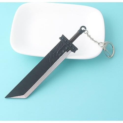 Game Final Fantasy 7 Cloud Strife Buster Sword Keychain Remake Zack Fair Sword of Armor Break Key Ring Metal Cospaly llaveros