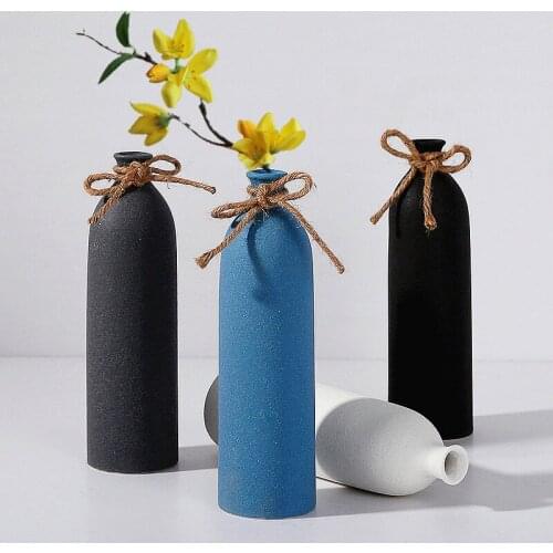 Classic Desktop Ceramic Vase Simple Floor Vase Chinese Crafts Decoration Creative Gifts Office Home Decoration