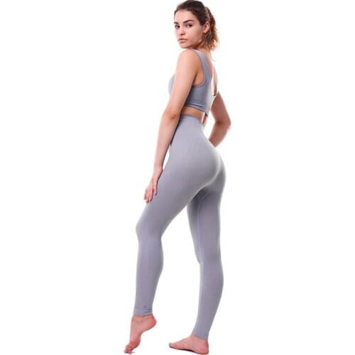 Yoga Sets Women Gym Sports Set Elastic Sports Hight Waist Leggings Sportswear Workout Sets Women Yoga Sets Women Gym Sports Set