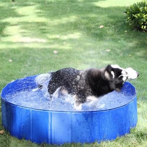 Summer Dog Swimming Pool Tub Bed Foldable Pet Dog Cat Play Swimming Pools PVC Washing Bathing Pond Puppy Kitten Bathtub for Dogs