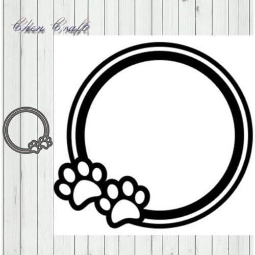 Metal Cutting Dies Plum Feet Circle Stencils For DIY Scrapbooking Decorative Embossing Handcraft Die Cutting Template 2019