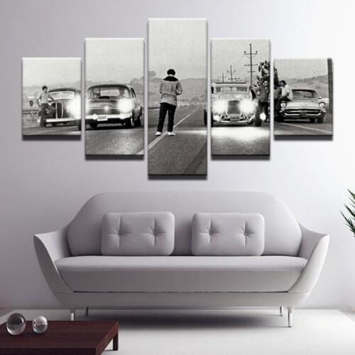 Modular Poster HD Printed Canvas Painting Frame For Living Room Wall Art 5 Pieces Hot Rod Vintage Car Pictures Home Decor