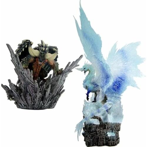 Monster Hunter World Iceborne Velkhana Nergigante Statue MHW Elder Dragon Figure Collectible Model Toy