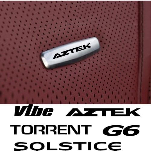 Car Chair Seat Sticker Front Seat Tuning Badges Metal For Pontiac Aztek G6 Grand Prix GTO Solstice Torrent Vibe Car Accessories