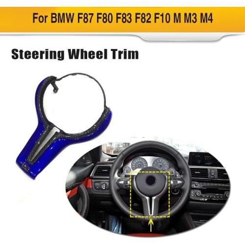 Carbon Fiber Car Steering Wheel Cover Trim For BMW M2 F87 M3 F80 M4 F82 M6 F06 F12 F13 X5M F85 X6M F86 for Decoration