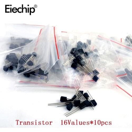 PNP transistor set TO-92 npn transistor kit S9012 9013 9014 9015 9018 8050 8550 C1815 A1015 A92 A42 2N5401 2N5551 2N3906 2N3904