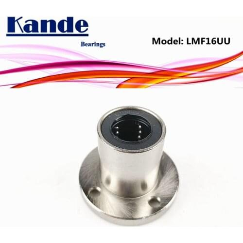 Kande Bearings LMF16 UU 2pcs/lot LMF16UU Round Flange Linear Ball Bearing 16mm LMF16