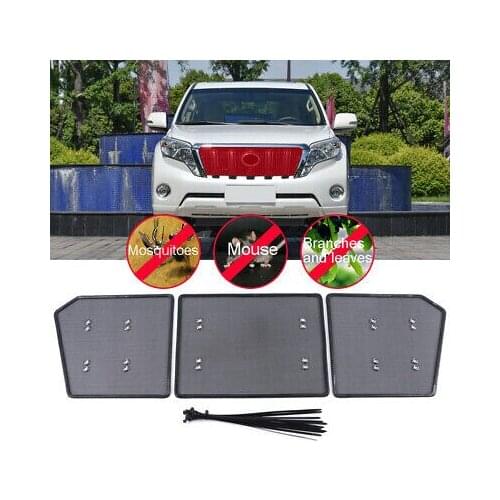 Grille Insert Net Car Insect Screening Mesh 3pcs For Toyota Prado Fj150 14-17