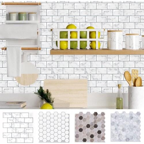 Hexagonal 3D Soft-pack Wall Self-adhesiveKitchen Soft Pack Background Wall Tile Stickers Nordic Decorative
