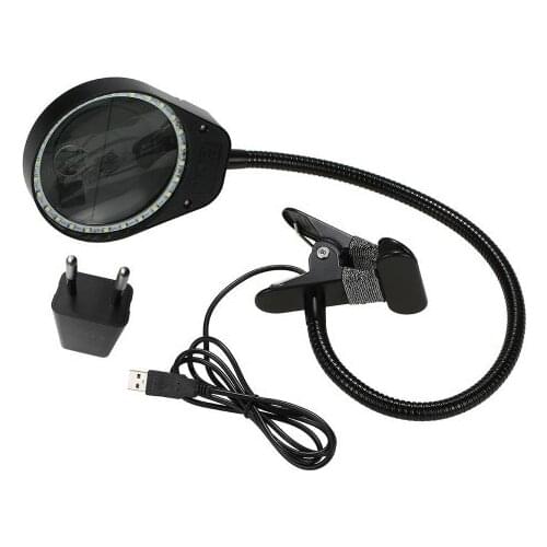 Adjustable Brightness Magnifying Glasses Table Lamp Magnifier LED Lights 3X 10X Magnification