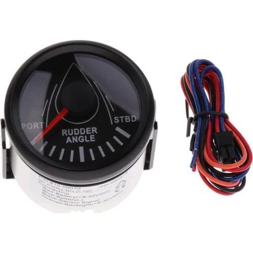 Rudder Angle Indicator Gauge with Marine/Boat Rudder Sensor 52mm 12V/24V Marine Angle Meter