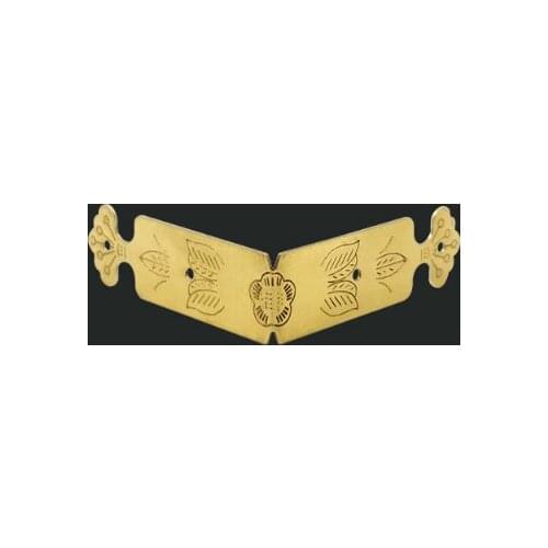 Chinese style antique pure brass decorative classical furniture copper accessories wrapped corner wrapping corner flower wooden