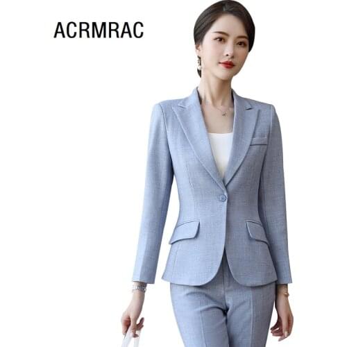 Women suits spring Long sleeve blazers pants Office Lady Formal Work clothes women pants suits woman set suits 8728