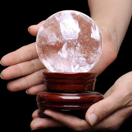 1pcs Big White Smelting Crystal Sphere Ball Quartz Fengshui Health Healing Home Decoration Lucky Gift Mineral Sample