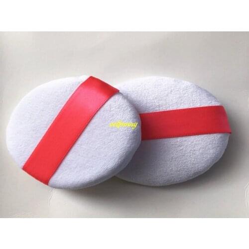 200pcs/lot 8.5cm Woman Facial Soft Cotton Sponge Powder Puff Pads Face Foundation Makeup Cosmetic Tool
