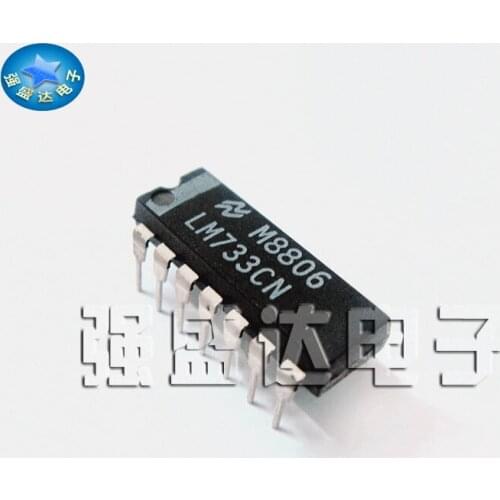 100% New&original LM733CN LM733 Differential Amplifier IC DIP-14